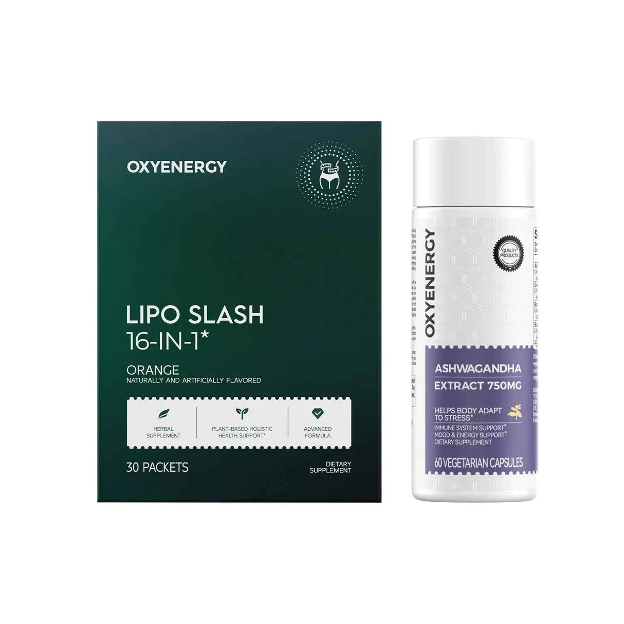 OxyEnergy LIPO Slash 16-in-1 GLP-1 Weight Management Packets, Orange Flavor 30 Count