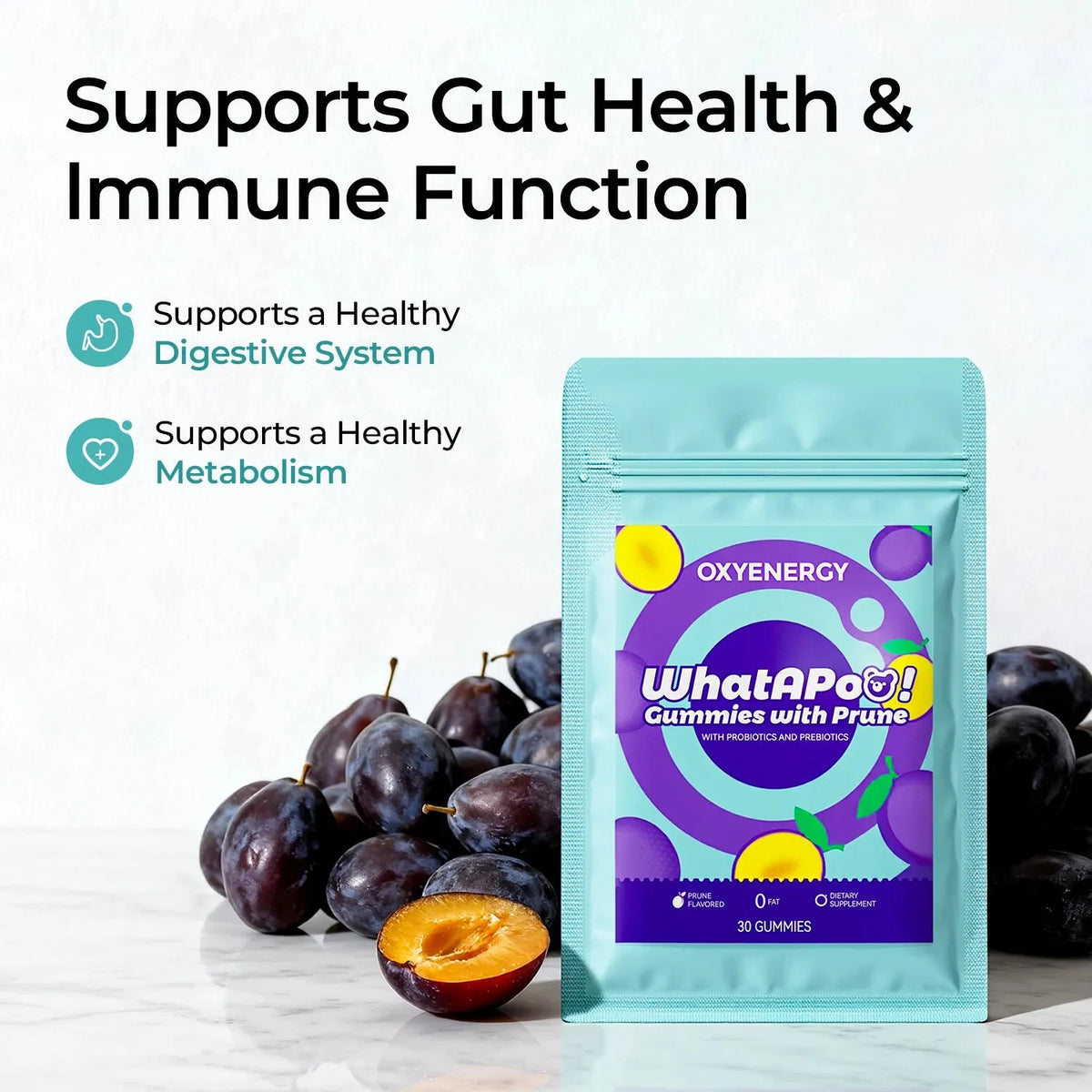 WhatAPoo! Gummies with Prune - Oxyenergy.us