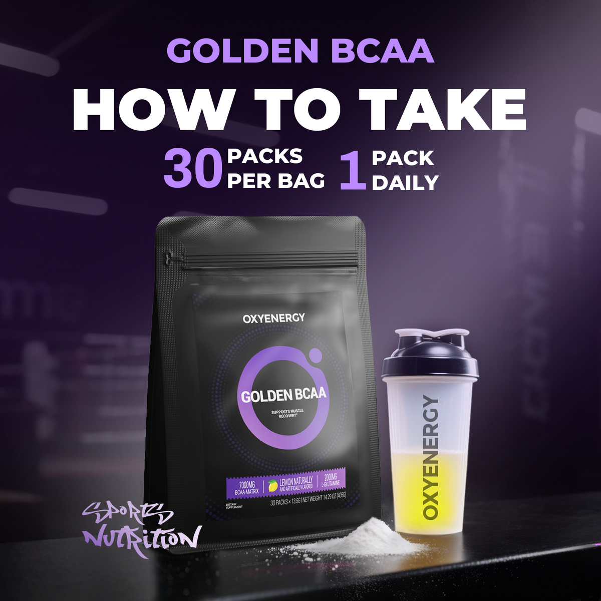 GOLDEN BCAA - Supports Natural Muscle Strength - Oxyenergy.us