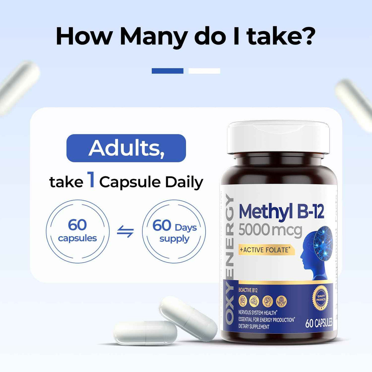 OxyEnergy Methyl Vitamin B12 5000mcg - Oxyenergy.us