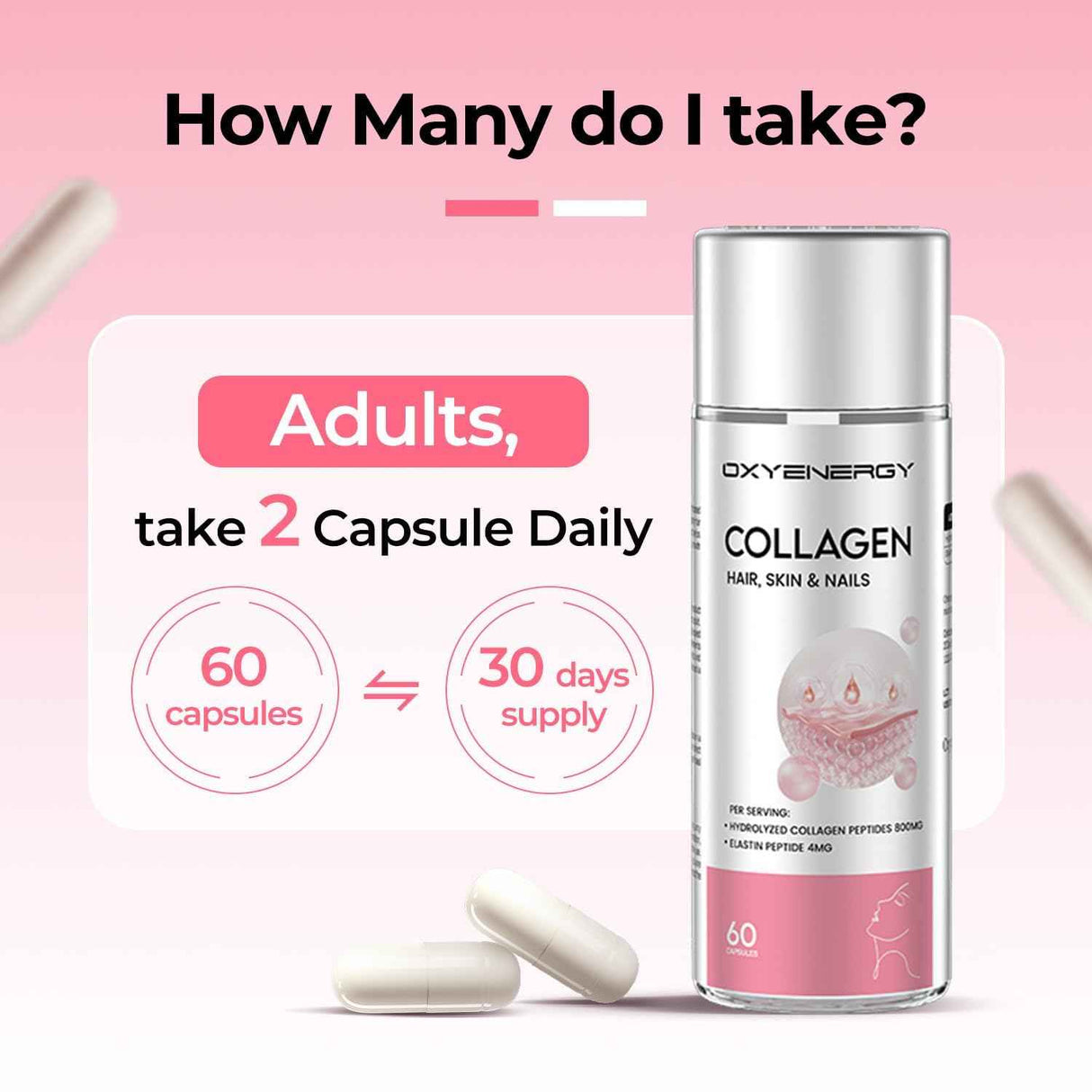 OxyEnergy Collagen Peptides Capsules for Women - Oxyenergy.us