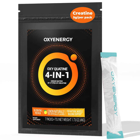 OxyEnergy Creatine Monohydrate Powder Travel Packs - Oxyenergy.us
