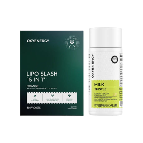 Lipo Slash 16-in-1 GLP-1 Support Powder | Natural Metabolism & Weight Management - Oxyenergy.us