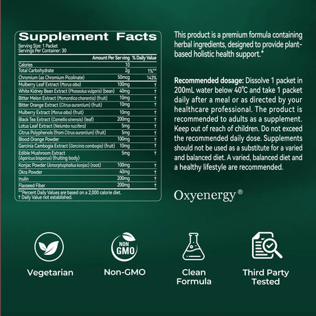 Lipo Slash 16-in-1 Slimming Powder | 4-in-1 Carbs & Fat Blocker, Appetite Suppressant, Metabolism Booster & Detox Drink for Weight Management - Oxyenergy.us