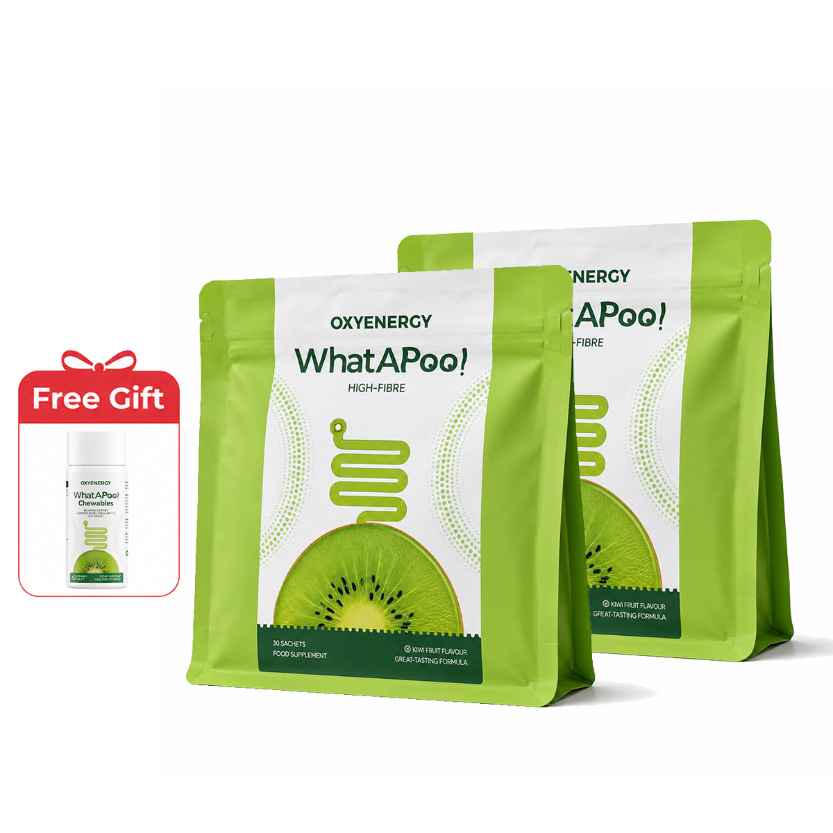 OXYENERGY WhatAPoo! Gentle Daily Fiber + Digestive Comfort