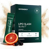 OxyEnergy LIPO Slash 16-in-1 GLP-1 Weight Management Packets, Orange Flavor 30 Count