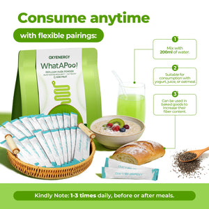 OXYENERGY WhatAPoo! Gentle Daily Fiber + Digestive Comfort