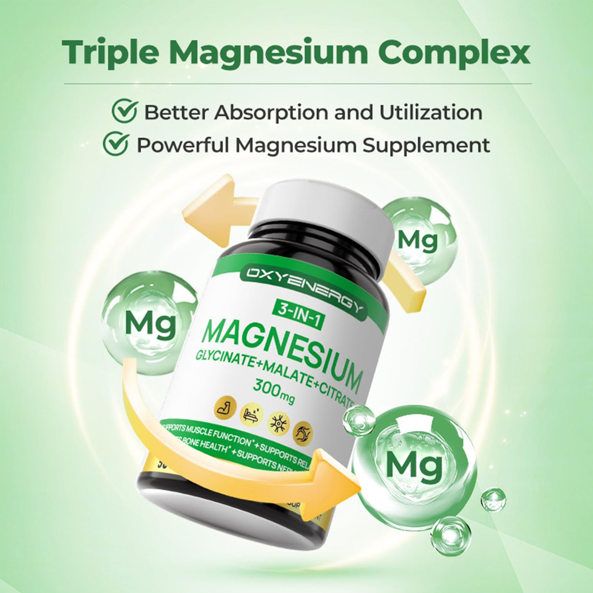 OXYENERGY Triple Magnesium Complex Supplement