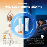 OxyEnergy NAD Supplement 1550 mg-Daytime Nicotinamide Riboside + Nighttime