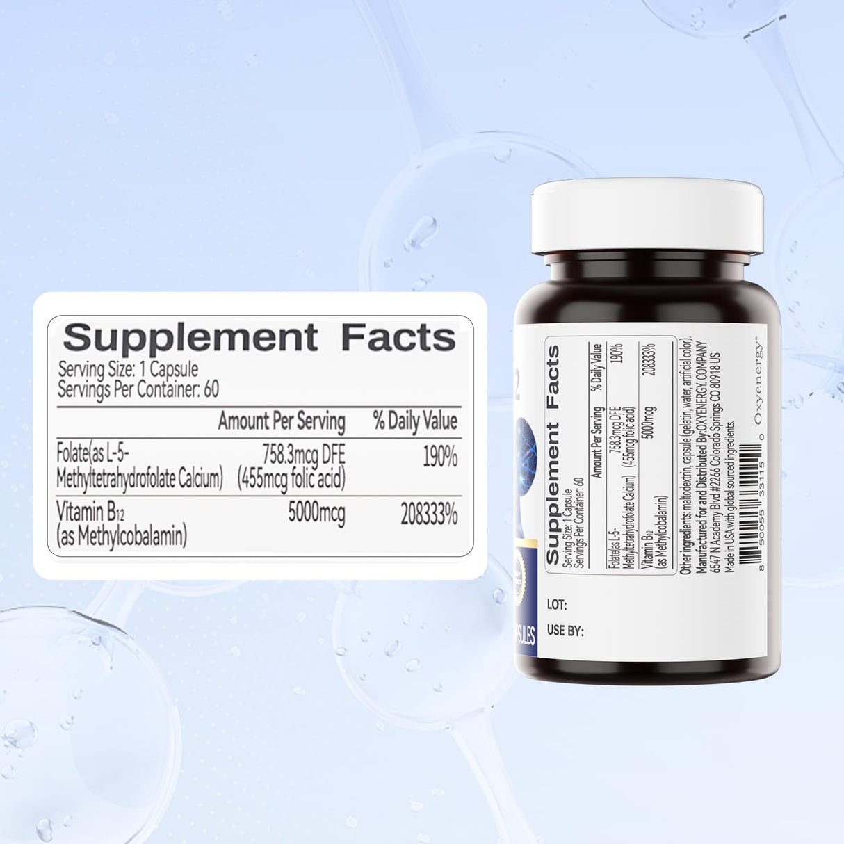 OxyEnergy Methyl Vitamin B12 5000mcg