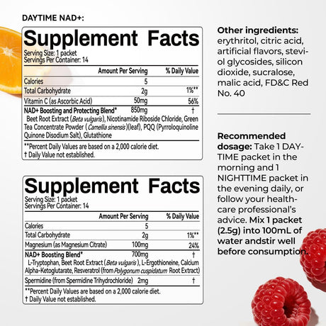 OxyEnergy NAD Supplement 1550 mg-Daytime Nicotinamide Riboside + Nighttime - Oxyenergy.us