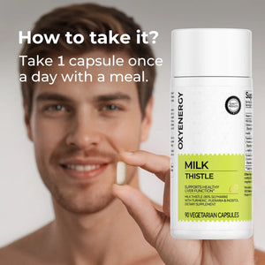 Milk Thistle Extract 300mg | 80% Silymarin Liver Cleanse Support Capsules - Oxyenergy.us