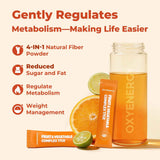 OxyEnergy Hunger Control Fiber Drink Mix, 3g, 30 Packets, Natural Lemon Flavor