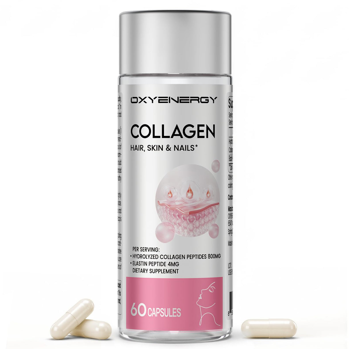 OxyEnergy Collagen Peptides Capsules for Women