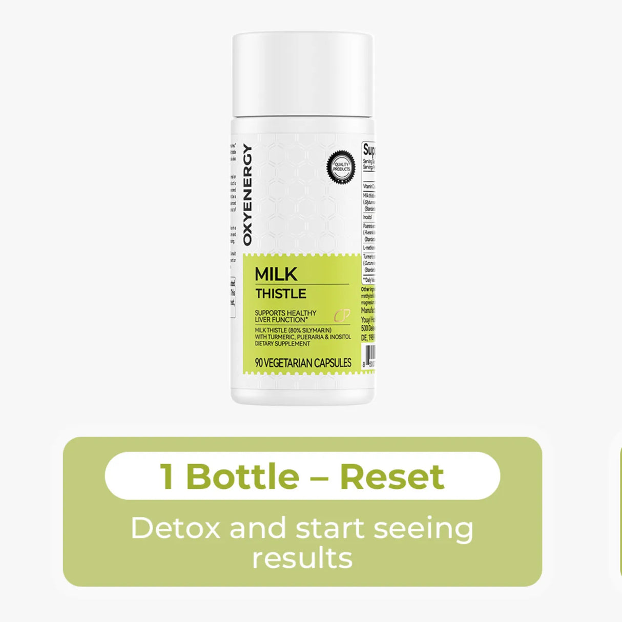 Milk Thistle 300mg Extract - Liver Detox & Repair Support