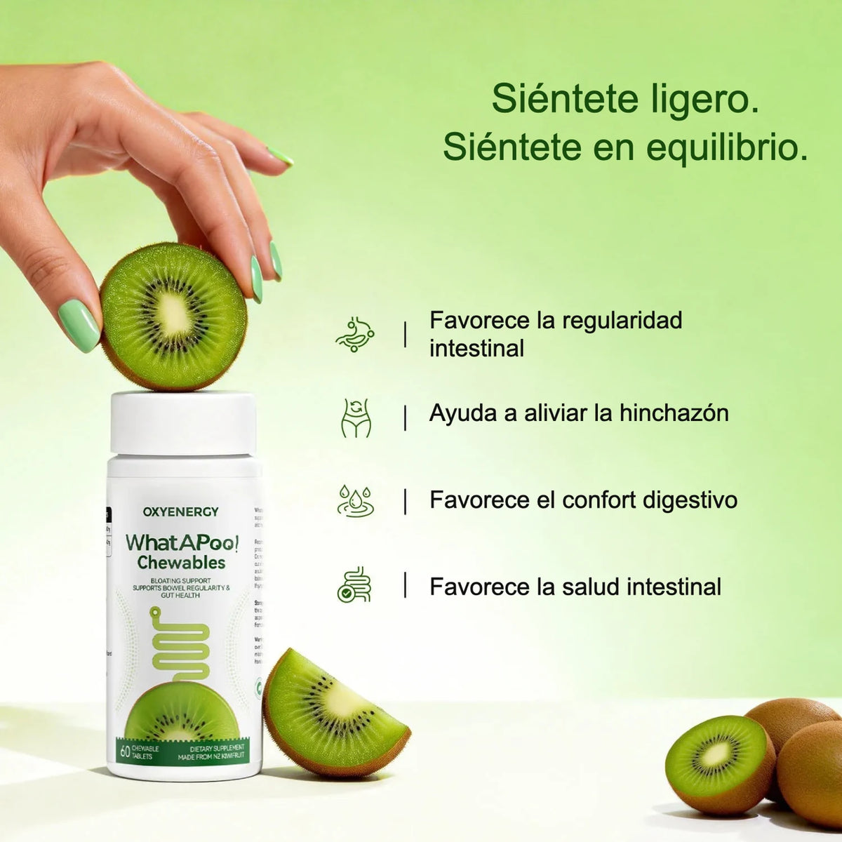 OXYENERGY WhatAPoo! Fibra diaria suave + bienestar digestivo